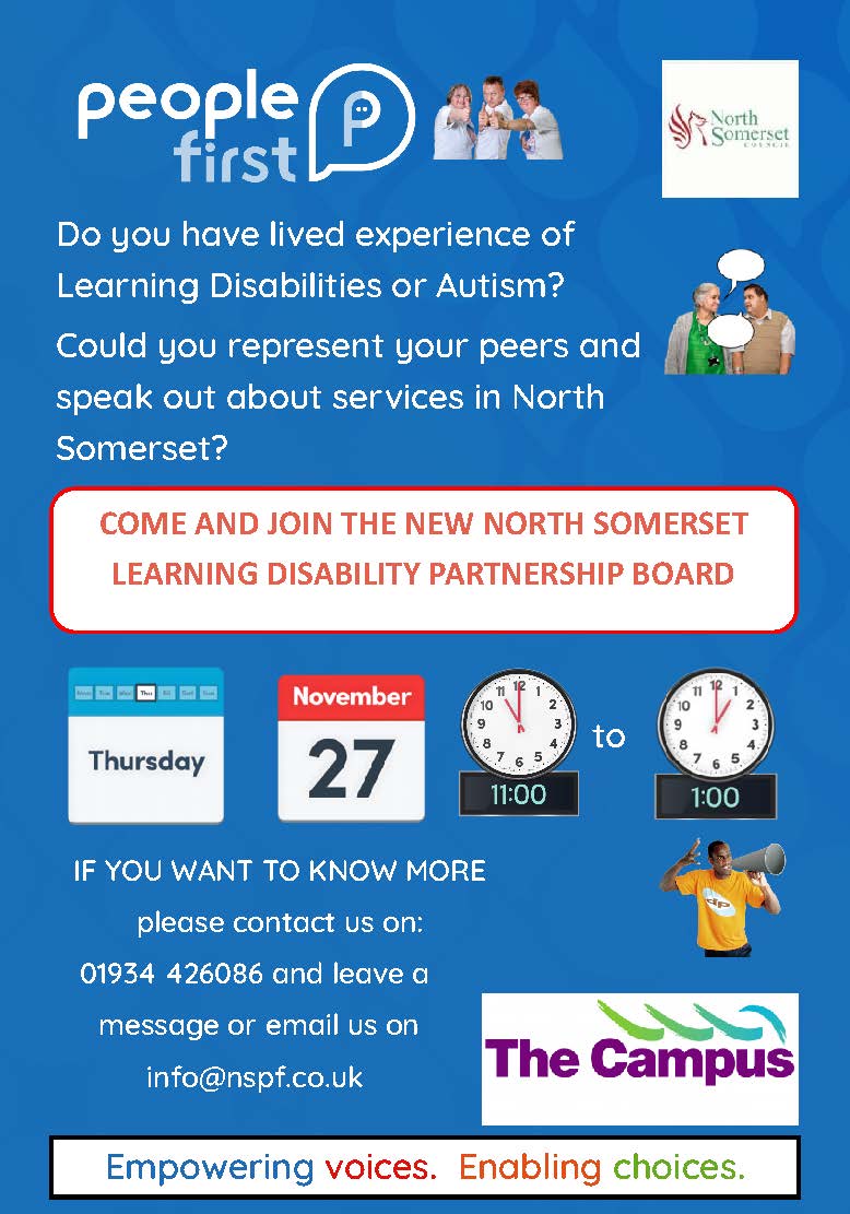 People First, Empowering Voices, Enabling Choices: North Somerset Learning Disability Partnership Board
