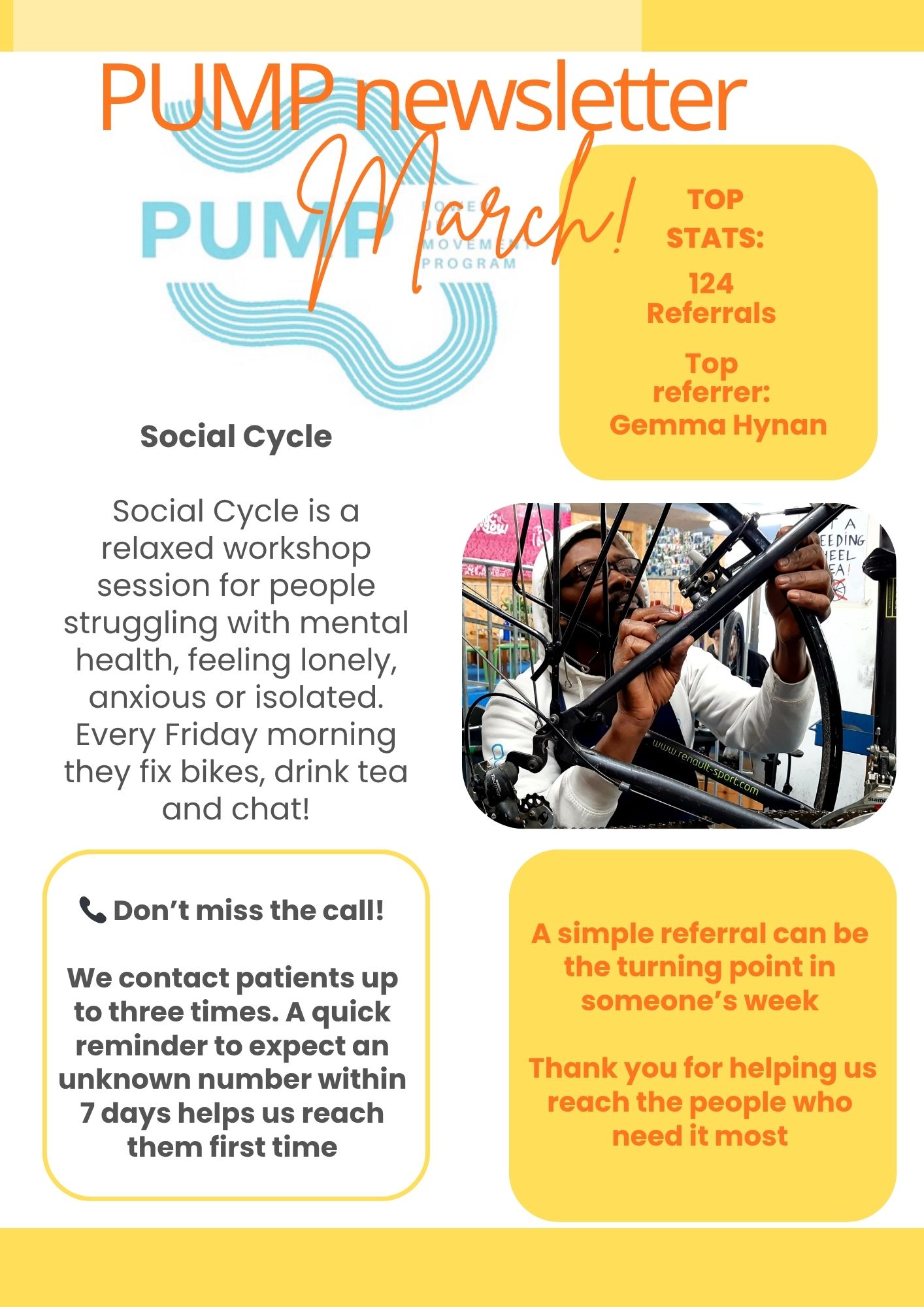 PUMP - Pump Up Movement: March Newsletter